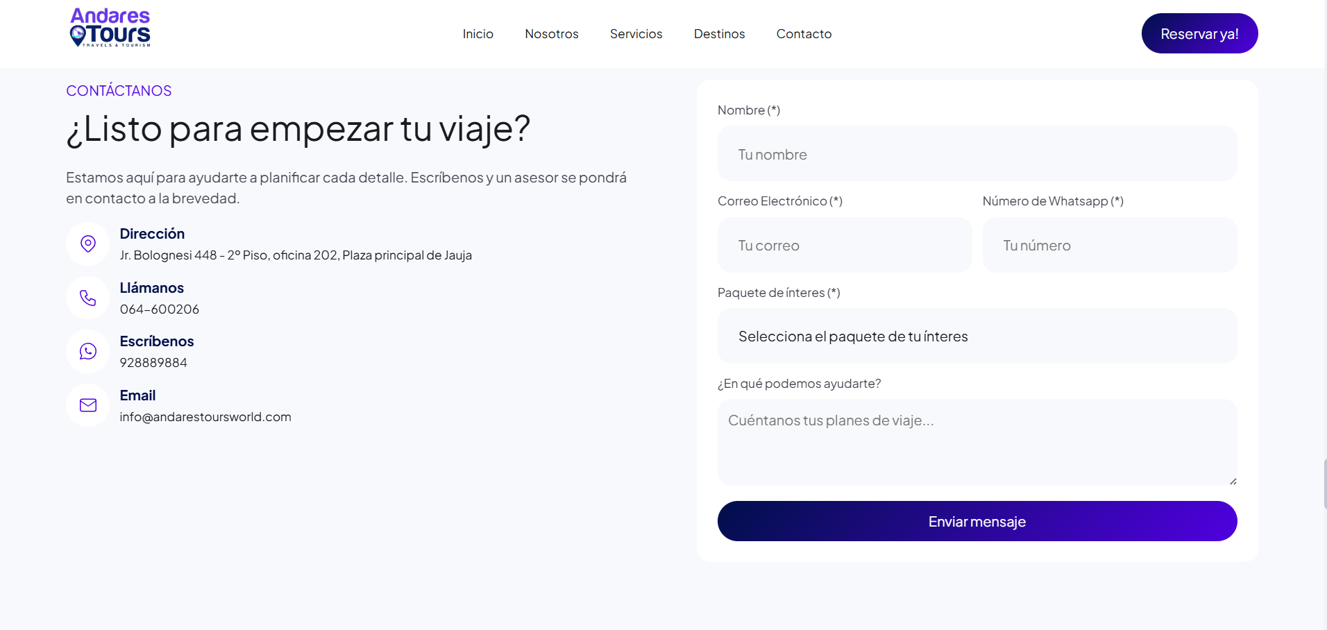 Vista 3 del proyecto Andares Tours World